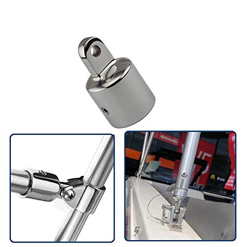 Ayunwei 316 Stainless Steel 1’’ Bimini Top Caps Eye End Top Fitting Marine Hardware for Boat Canopy of 2pcs - Image 5