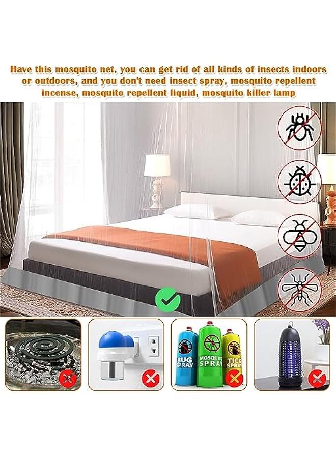Arabest Mosquito Net for Bed, Large White Bed Canopy for Girls, Hanging Bed Net, Ideal for Bedroom Decorative, Travel with Storage Bag (Camping Mosquito Net) SL0028 - Image 4