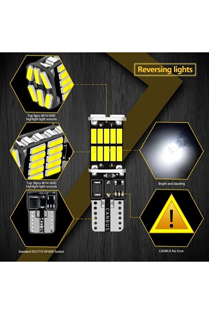 ريحني T10 4PCs الأبيض 4/10 قطع سوبر برايت T10 W5W مصابيح LED Canbus 12V/24V الأصفر الأخضر الأبيض Interio - Image 2