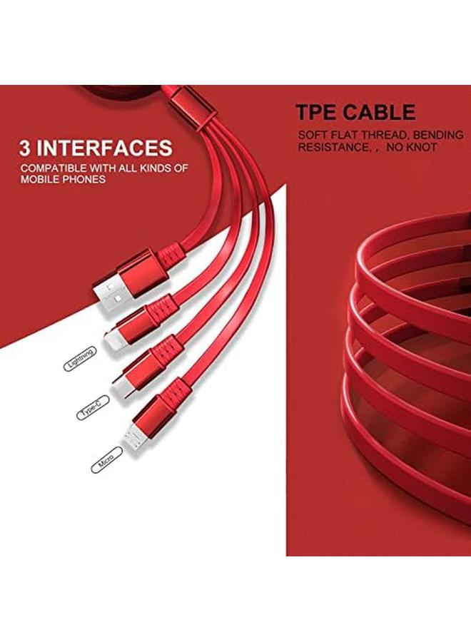 إيروريكس كابل شحن سريع 3 في 1 عالمي 3 أمبير من Wuw مع موصلات Lightning USB وMicroUSB لأجهزة Iphone وSamsung وiPad وMacBook وLaptop والملحقات X159 3A أسود - Image 3