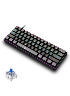 R8 Gaming Keyboard,61 Keys Mechanical Keyboard,60% Mini Wired Waterproof Backlit Silent White RGB Color,Suitable for PC/Ps4/Xbox Gamers  - Image 1