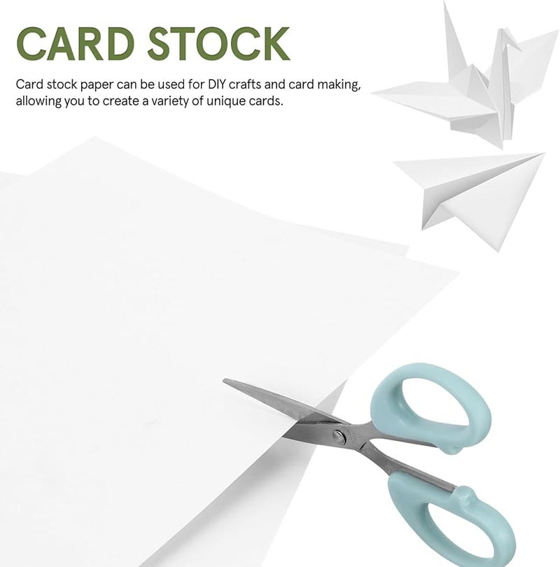 ورق البطاقات الأبيض 50 ورقة مقاس 8.5 × 11 بوصة 180 جرام سميك لصنع البطاقات وتجميع القصاصات والدعوات والحرف اليدوية DIY - Image 3