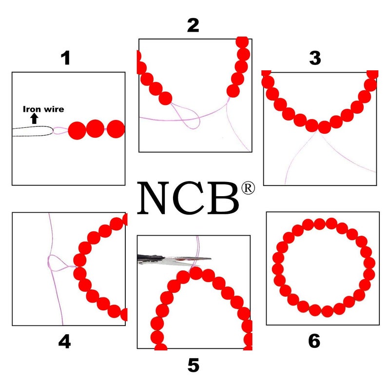 NCB 200PCS 8mm Natura Black Onyx Agate Gemstone Round Spacer Loose Beads for Jewelry Making with Crystal Stretch Cord (Black Onyx Agate, 8mm 200Beads) - Image 5