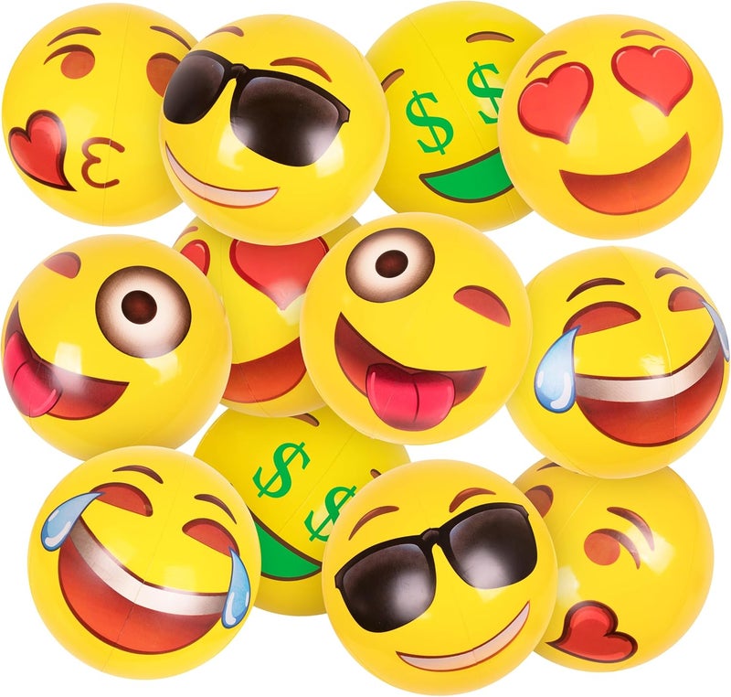 KANGAROO 12-Pack Inflatable Beach Balls Bulk for Kids & Adults I Inflatable Pool Party Favors Swimming Pool Toys I Kids Beach Toys for Beach Games - Image 1