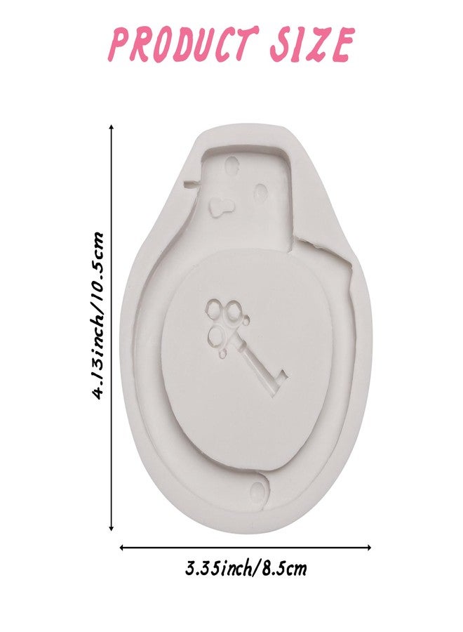 Caregene Key Handcuffs Silicone Mold for Candy Chocolate Crafts, Policeman set chocolate molds 4.13 x 3.35 inches - Image 2