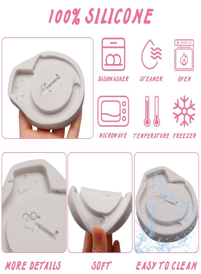 Caregene Key Handcuffs Silicone Mold for Candy Chocolate Crafts, Policeman set chocolate molds 4.13 x 3.35 inches - Image 3