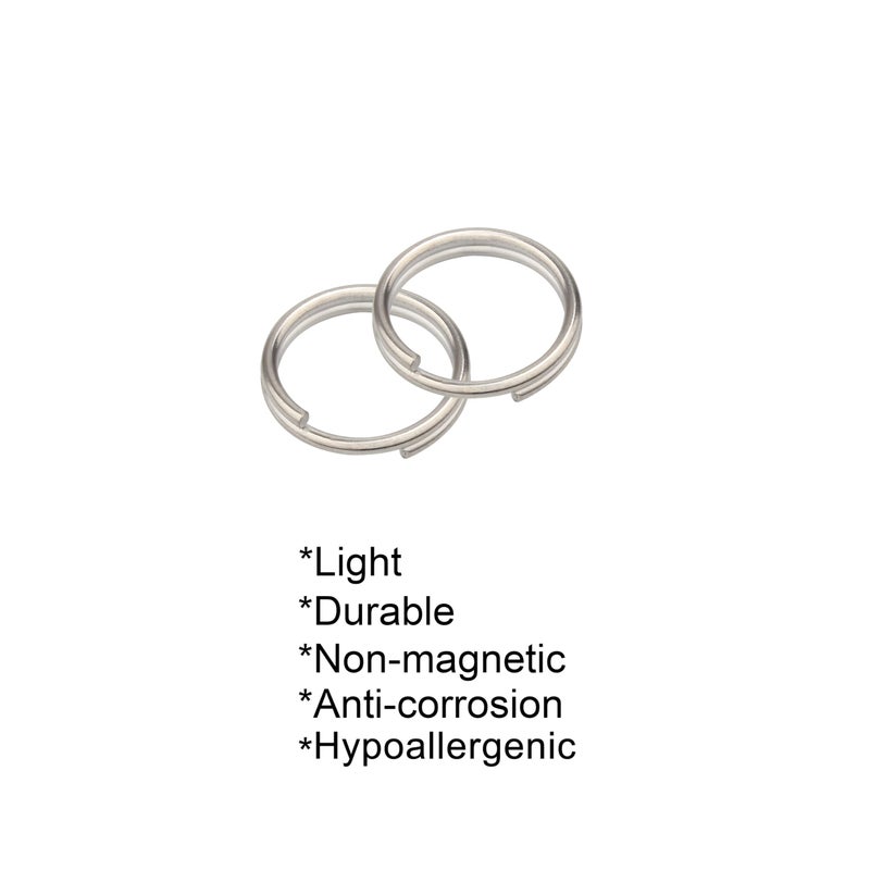 Wisdompro Split Ring, 12 Pack of Titanium Alloy Small Key Rings (Diameter: 12mm) - Image 4