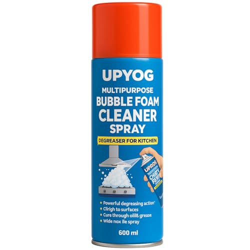 Upyog 600ml Multipurpose Bubble Foam Cleaner Spray – Degreaser for Kitchen, Chimney, Stove, Tiles & Exhaust Fan | Oil & Grease Stain Remover | All-Purpose Foam Cleaner for Grime - Image 3