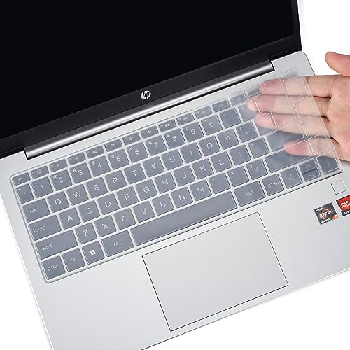 Saco Laptop Keyboard Cover 14 Inch for HP Professional 14 240 G10 Series Laptop (2025) – Spill-Resistant, Dustproof & Anti-Faded Protector - Silicone Clear - Image 1