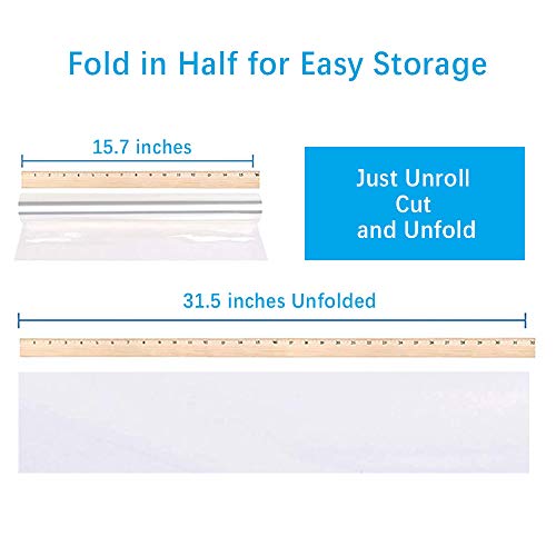JOYIT 100 ft Clear Cellophane Wrap Roll 315 in x 100 ft 3 Mil Thicken Cellophane RollCellophane Bags LargeWrapping Paper for Flower Gift Baskets Wrap 315 fold into 16 - Image 5