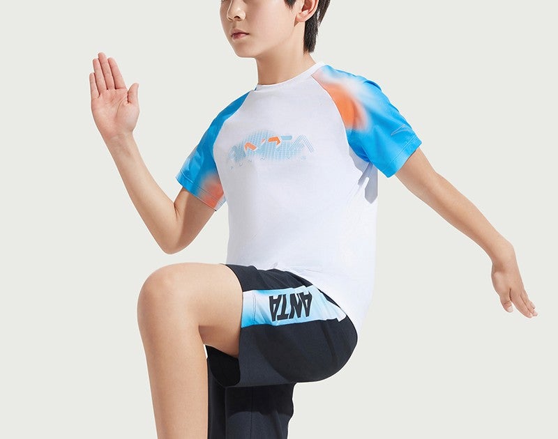 ANTA Kids Cooling Performance T-Shirt with Breathable Stretch Fabric - Image 1
