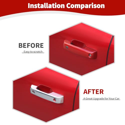 JOSHELA for F150 Door Handle Cover Trim for Ford F150 2021Present Chrome Exterior Accessories 2pcs - Image 3