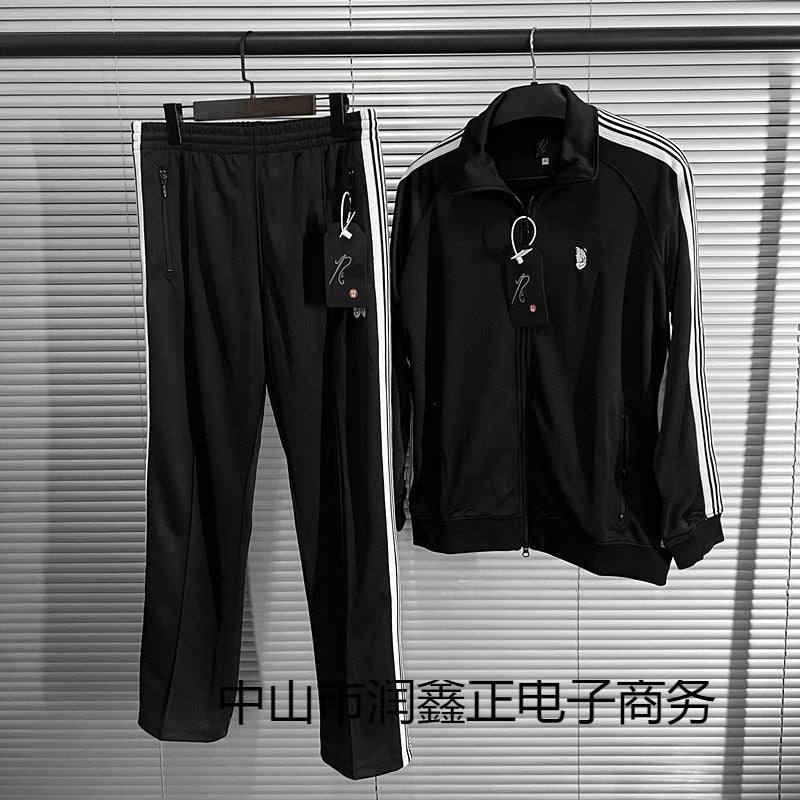 22Fw Butterfly Embroidered Logo Co-Brand Sports School Uniform Suit Men'S And Women'S Bar Ribbon Casual Sportswear Sports Pants - Image 4