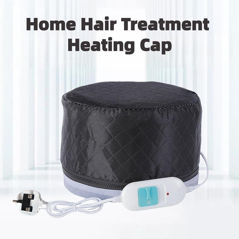 Lullaxx Hair Steam Treatment Cap, Thermotherapy Beauty Steam SPA Cap, Suitable for Natural Home Thermotherapy Oily Hair Care - Deep Care (Black) - Image 2