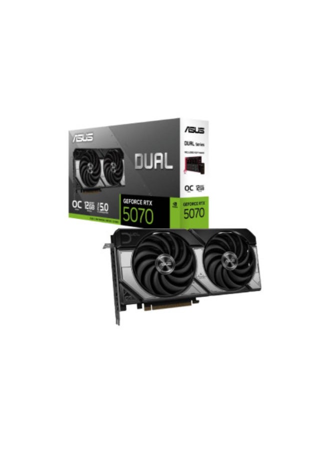ASUS VGA ASUS DUAL GAMING RTX 5070 12GB GDDR7 OC (90YV0M17-M0NA00) - 2Fan Black - Image 1