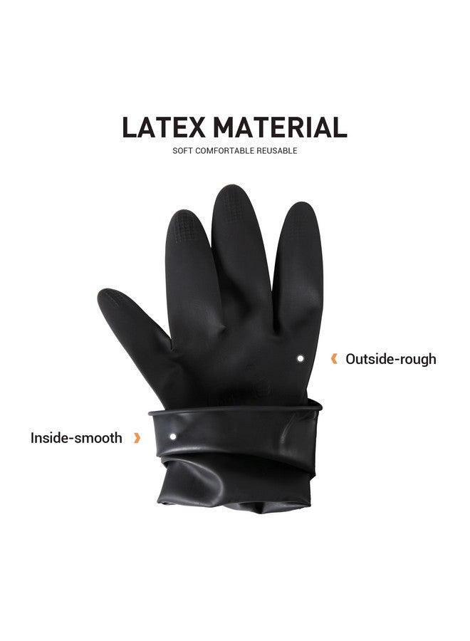 ThxToms 3 Pairs Hair Dye Gloves Reusable Professional Hair Color Rubber Gloves For Home And Salon Blackmedium  - Image 3