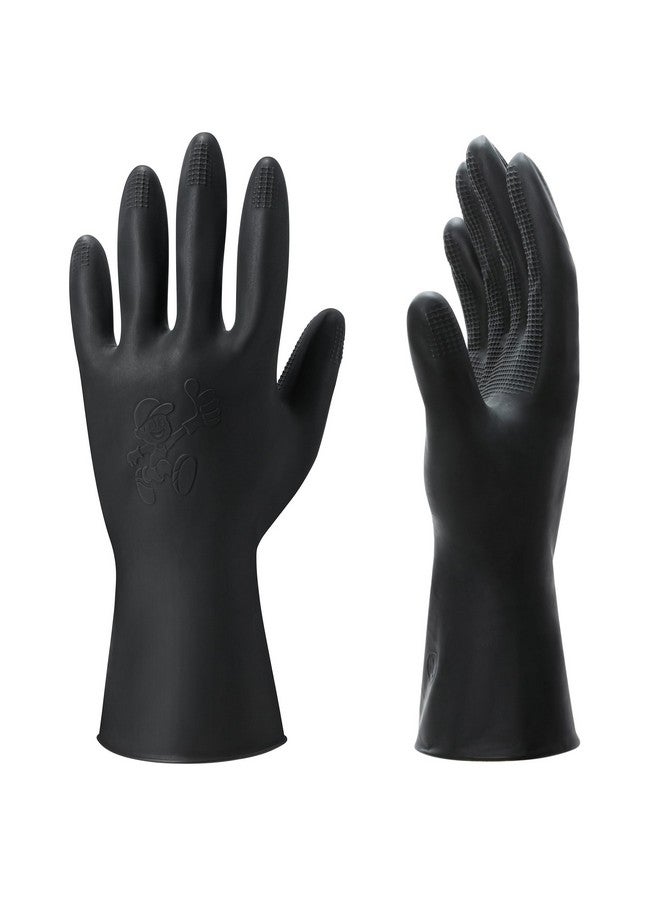 ThxToms 3 Pairs Hair Dye Gloves Reusable Professional Hair Color Rubber Gloves For Home And Salon Blackmedium  - Image 1