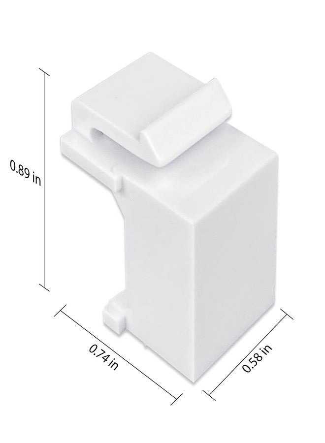 Iwillink 30-Pack Blank Keystone Jack Inserts for Keystone Wall Plate and Patch Panel, White - Image 3