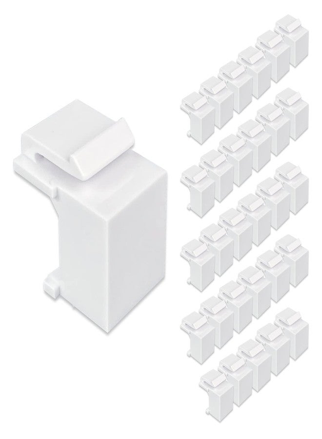 Iwillink 30-Pack Blank Keystone Jack Inserts for Keystone Wall Plate and Patch Panel, White - Image 1