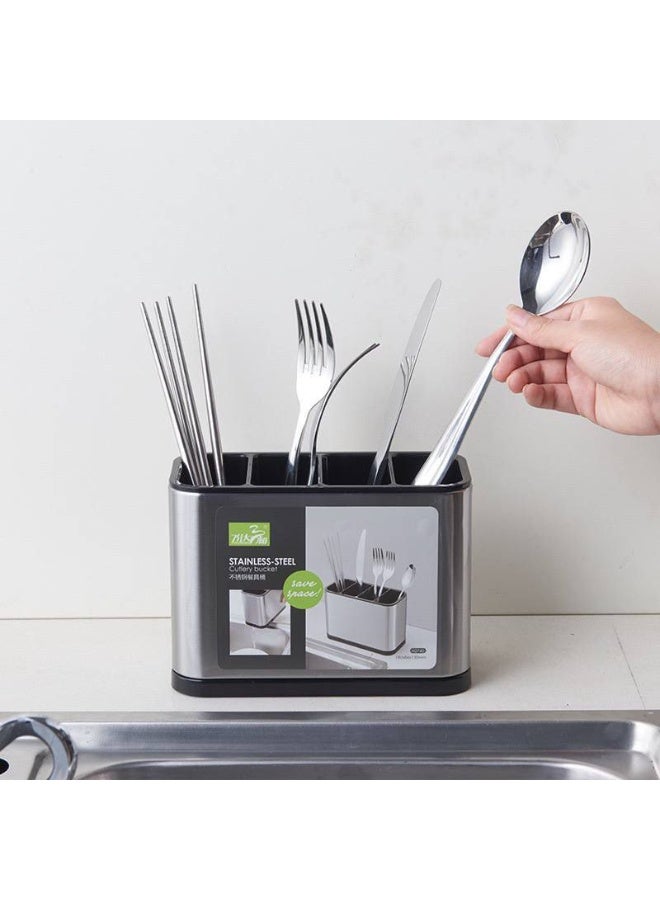 صفاية معالق 2*1 متعددة الاستخدامات – الحل الأمثل لتنظيم أدوات المطبخ وتجفيف المعالق بكل سهولة وأناقة تباع من (Black Fire) - Image 3