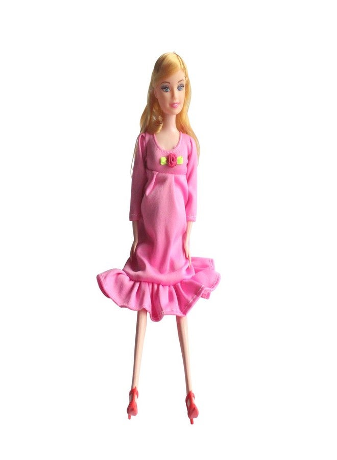 KunHe Pink Real Pregnant Doll Have a Baby in Her Tummy Mom Doll - Image 3