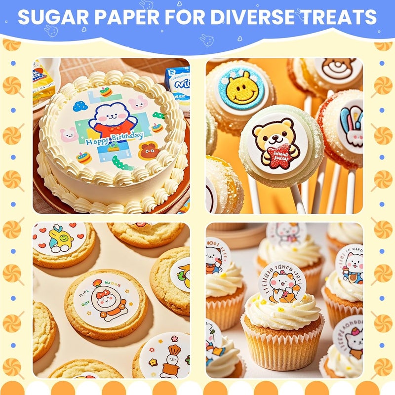 Santrela Edible Paper 25 Count A4 11.7" x 8.3" Sugar Sheets for Edible Printer Edible Image Paper Frosting Sheets Icing Sheets for Edible Paper Printer Sugar Paper Edible Sheets for Cakes - Image 4