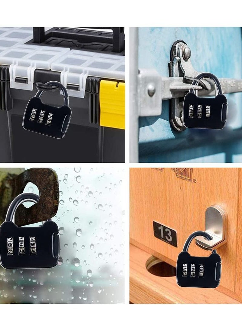 Y&D Luggage Locks Suitcase , 3 Digit Combination Lock, Anti Theft Locker Padlock with Alloy Body, for Luggage, Gym, Travel Bag, (5PCS) - Image 3