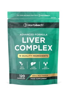 Horbäach Liver Support Supplement Vegan Liver Health 120 Capsules 