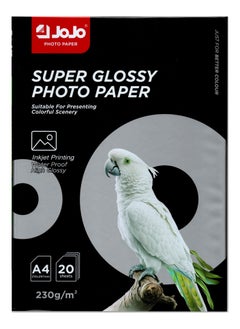 20-Sheet Single Side Glossy Paper A4 Size 230gsm Thickness