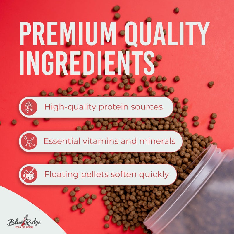 Blue Ridge Koi Fish Food 4.5lb - Koi Food 3/16” Platinum Pro Formula Goldfish Food, Premium Fish Food for Ponds, Ponds Fish Food, Floating Pond Pellet - Image 4