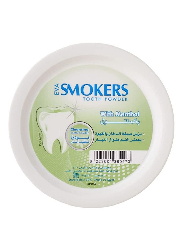 2 Piece set Smokers Tooth Powder With Menthol 40g - pzsku/ZCBA55B500B2865199640Z/45/_/1676656174/0aeba9a1-1952-4835-a5cc-dec0b294a2dc