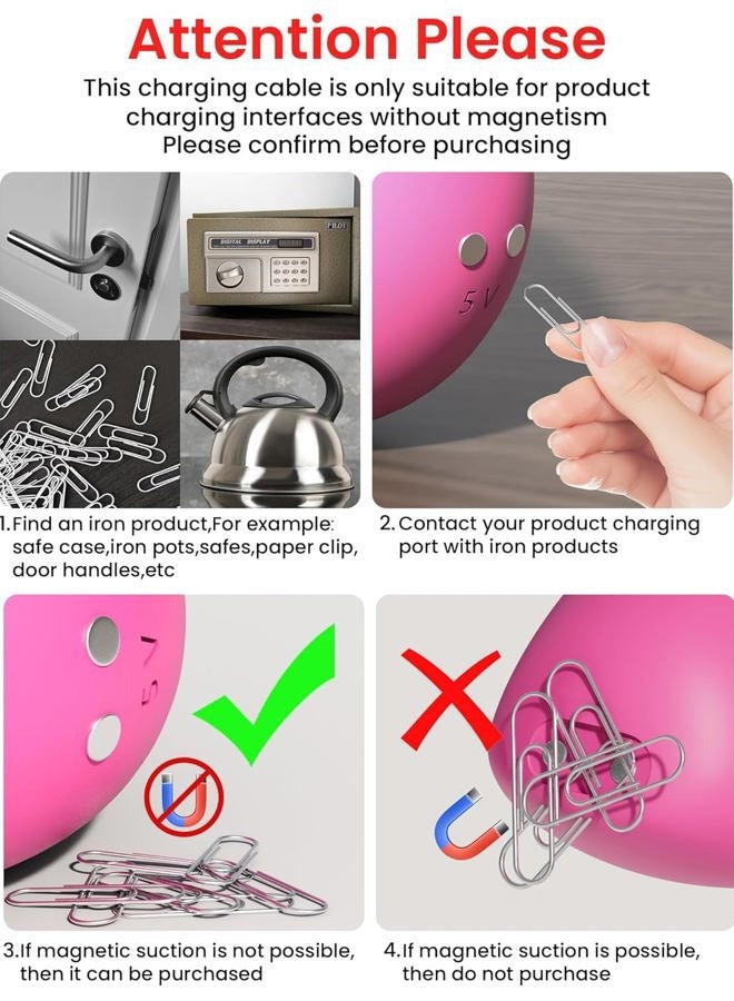 Bicmice Magnetic USB DC Charger Cable Replacement Charging Cord-(6mm/0.24in) - Image 2