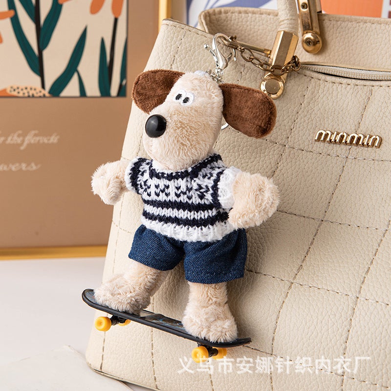 14cm Trendy Dog Charm Doll Sweater AccessoryPaddle board black and white cross sweater doll Paddle board black and white cross sweater doll 