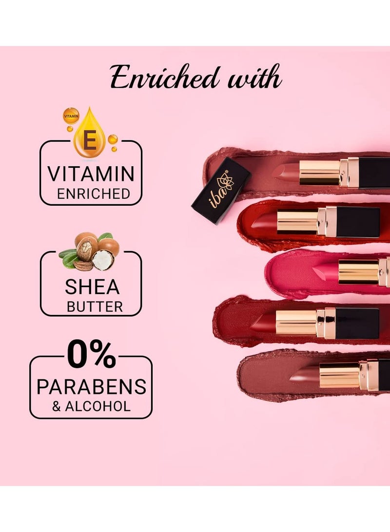 Iba Long Stay Matte Lipstick Shade M11 Ruby Blossom 4g - Image 4