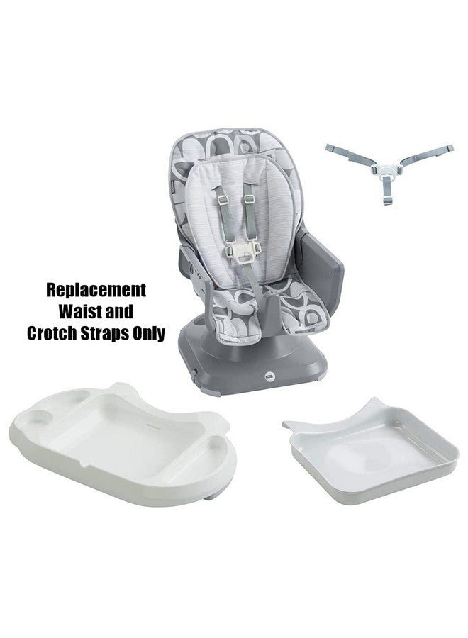 Fisher-Price Replacement Parts for Fisher-Price High Chair ~ Fisher-Price Deluxe SpaceSaver High Chair - FPC43 and FPC44 ~ Replacement Waist and Crotch Straps ~ Gray - Image 4