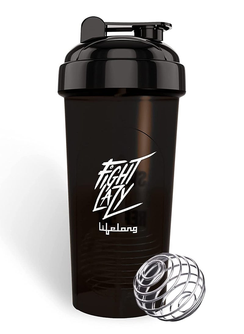 Lifelong Protein Shaker Stylish Protein Shaker Bottle Sipper Bottle Gym Bottle For Protein- 700Ml (Black)  - Image 1