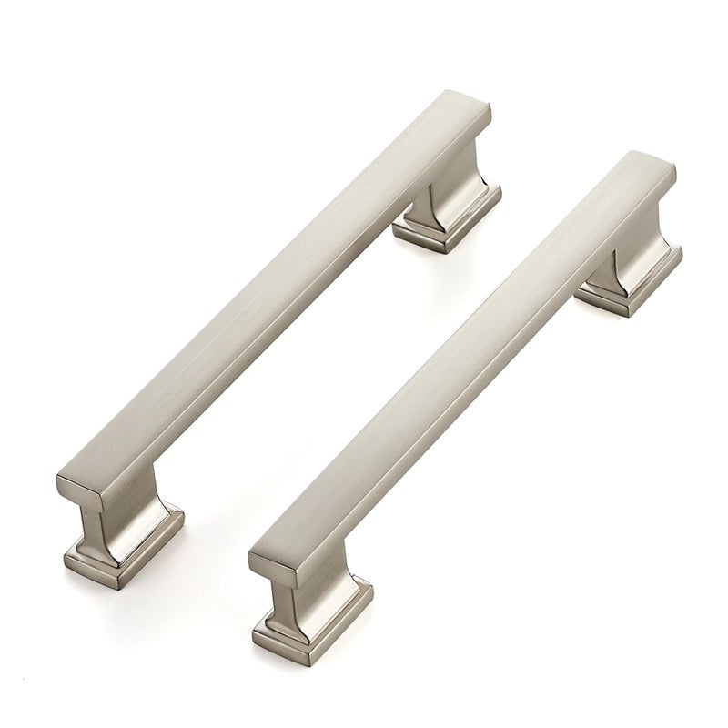 Ravinte Hardware 10 Pack 5 Inch (128mm) Brushed Nickel Cabinet Pulls, Heavy Duty Kitchen Drawer & Cupboard Handles, Solid Cabinet Hardware - Image 1