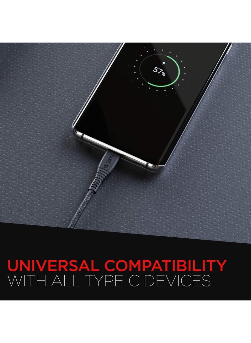 بوات كابل نوع C A325/A320 خالي من التشابك، كابل نوع C متين، كابل USB بشحن سريع 3A وسرعة نقل بيانات 480 ميجابت في الثانية، متوافق مع الهواتف الذكية والأجهزة اللوحية 1.5 متر - Image 3