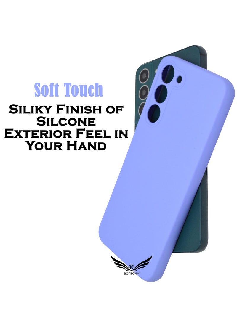 BORTONY Galaxy S23 Case Camera Protective Soft Silicone Cover Case Luxury Design Flexible Slim Cover Compatible with Samsung Galaxy S23 - Image 2