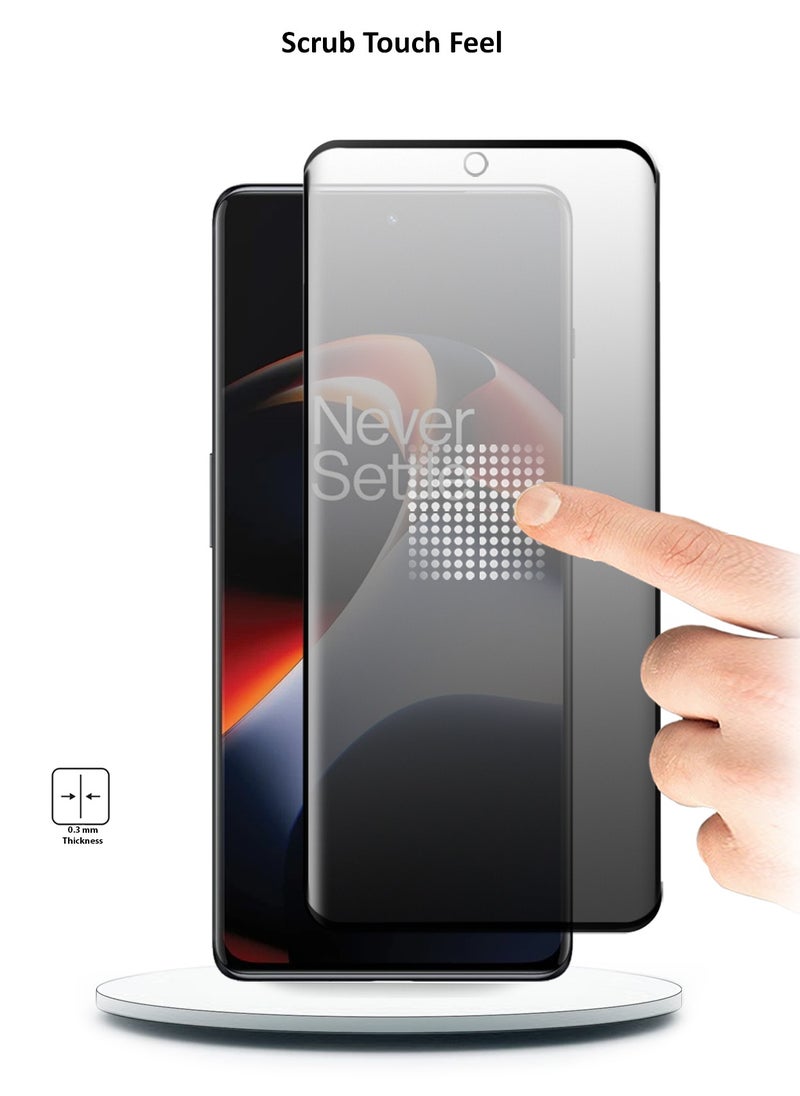 Wtech - OnePlus 11R 5G 2023 Nano Ceramic Privacy Full Glue Full Cover Matte Flexible Screen Protector (MSCNMP) -  Clear/Black - Image 1