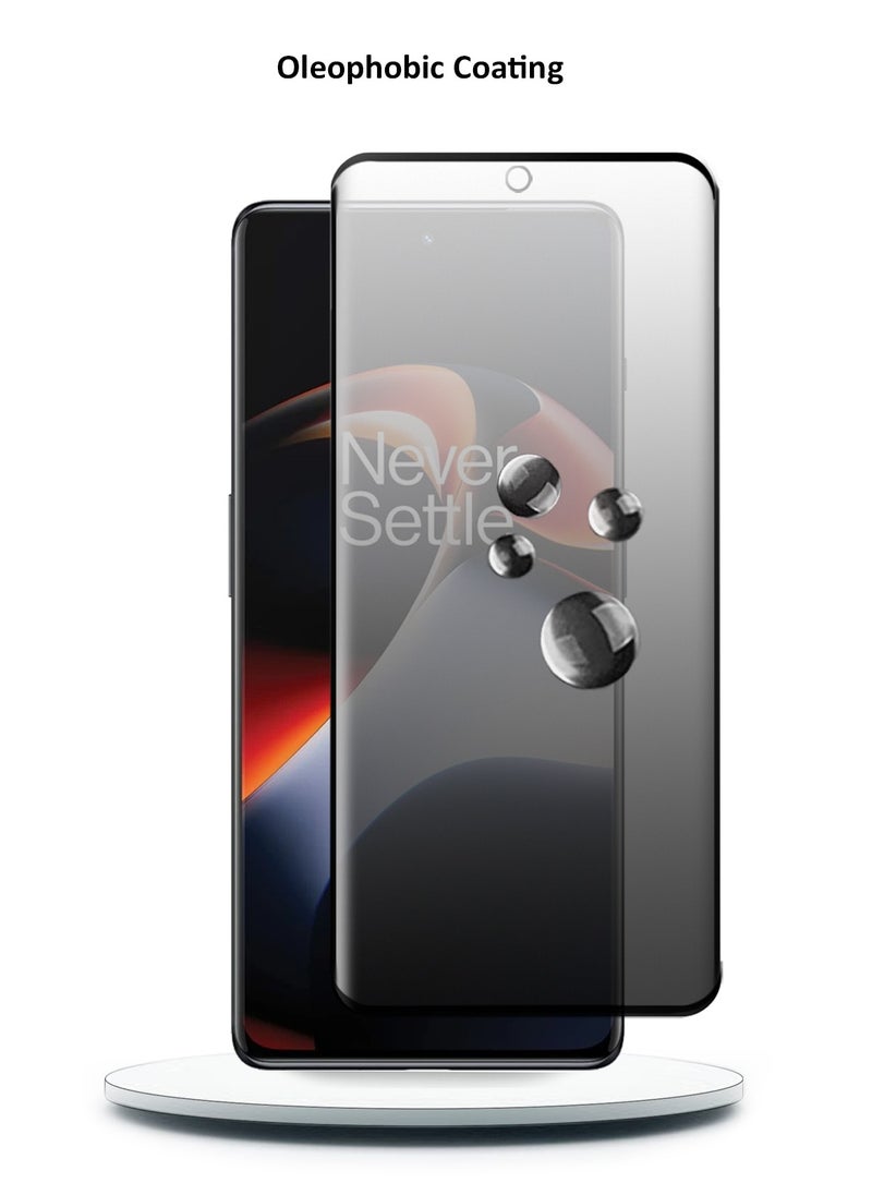 Wtech - OnePlus 11R 5G 2023 Nano Ceramic Privacy Full Glue Full Cover Matte Flexible Screen Protector (MSCNMP) -  Clear/Black - Image 1