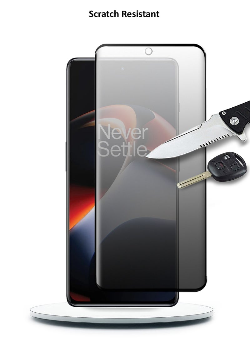 Wtech - OnePlus 11R 5G 2023 Nano Ceramic Privacy Full Glue Full Cover Matte Flexible Screen Protector (MSCNMP) -  Clear/Black - Image 1