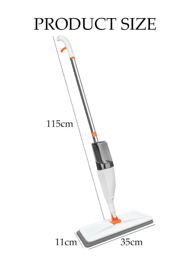 DUNISO Premium Water Spray Mop ，With Sprayer 360 Degree Rotating Handheld Washable Mop，Home Floor Cleaning Tools，35*11CM,White - Image 2