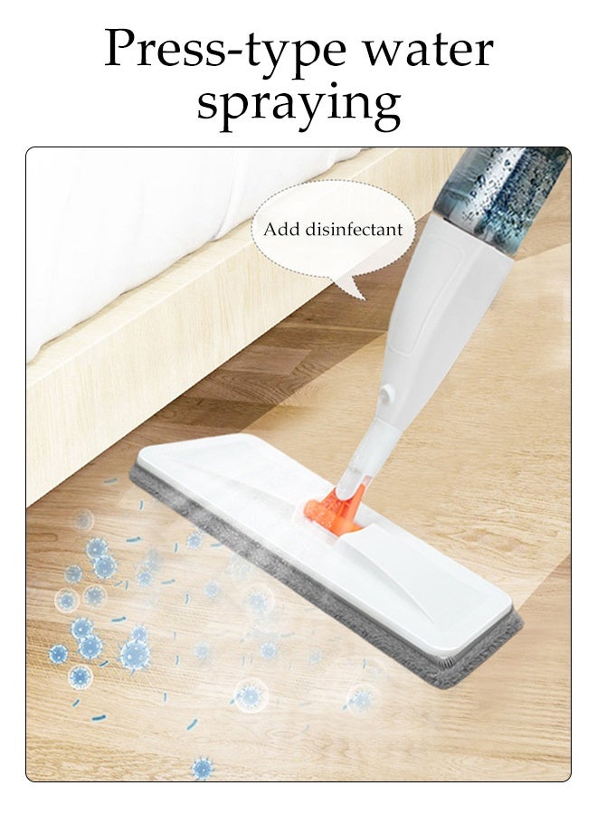 DUNISO Premium Water Spray Mop ，With Sprayer 360 Degree Rotating Handheld Washable Mop，Home Floor Cleaning Tools，35*11CM,White - Image 5
