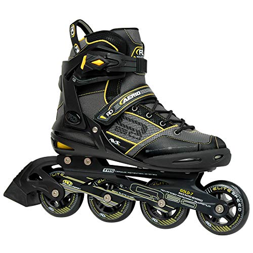 Roller Derby AERIO Q-60 Men's Inline Skates Size 9, Black/Yellow - Image 1