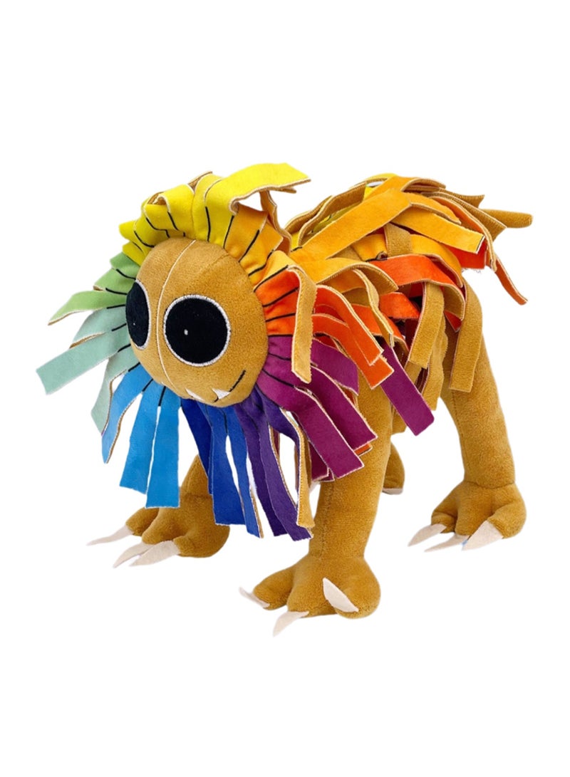 لعبة أسد بني ملون مقاس 23 سم | ناعمة ولطيفة | دمية محيطية كرتونية من Nightmare Critters | مناسبة كهدية للأطفال فوق سن 3 سنوات - Image 1