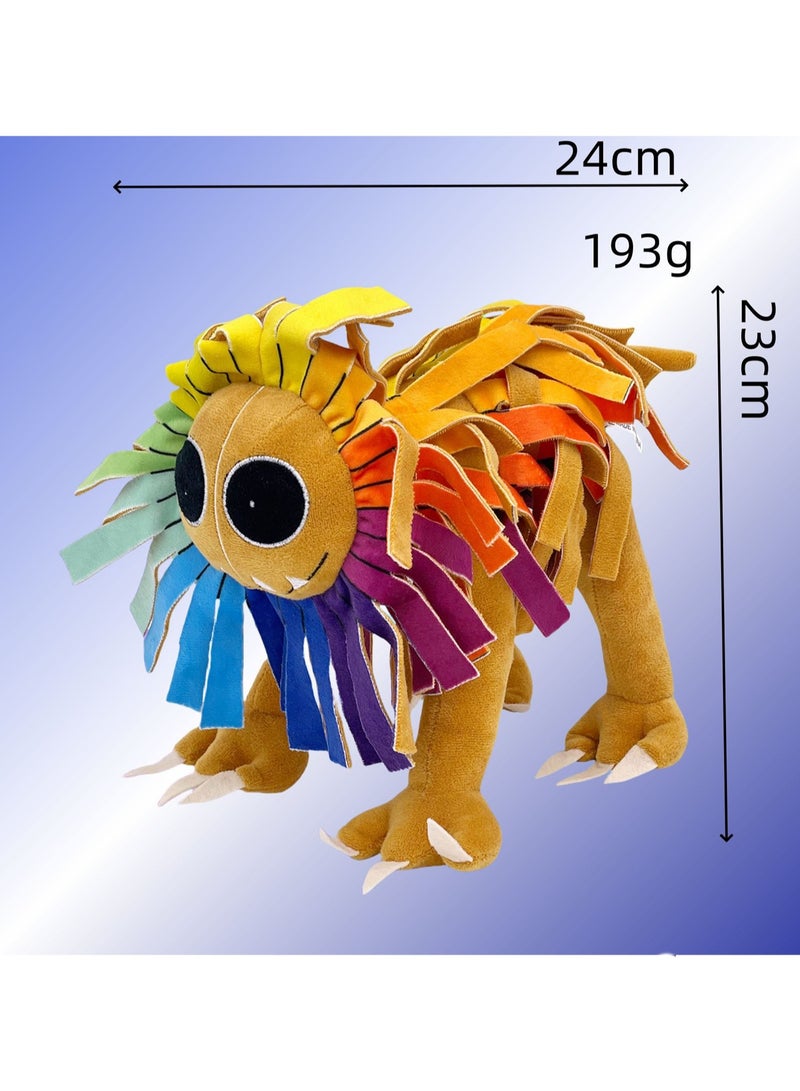 لعبة أسد بني ملون مقاس 23 سم | ناعمة ولطيفة | دمية محيطية كرتونية من Nightmare Critters | مناسبة كهدية للأطفال فوق سن 3 سنوات - Image 2