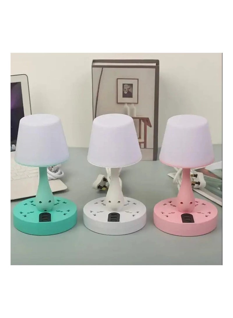 AL ARQAM Smart Table Lamp - USB Socket, Row Plug, Porous Plug Board, Night Light, Smart Home Switch - 220V - Image 3