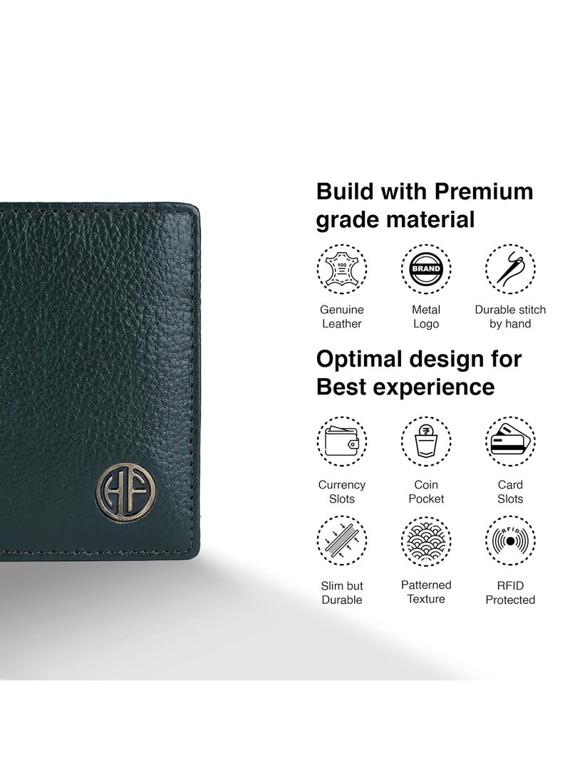 HAMMONDS FLYCATCHER Genuine Leather Wallet for Men RFID Protected Leather Money Purse BiFold Wallet   4 Card Slots  Coin Pocket  Hidden Pockets - Image 2