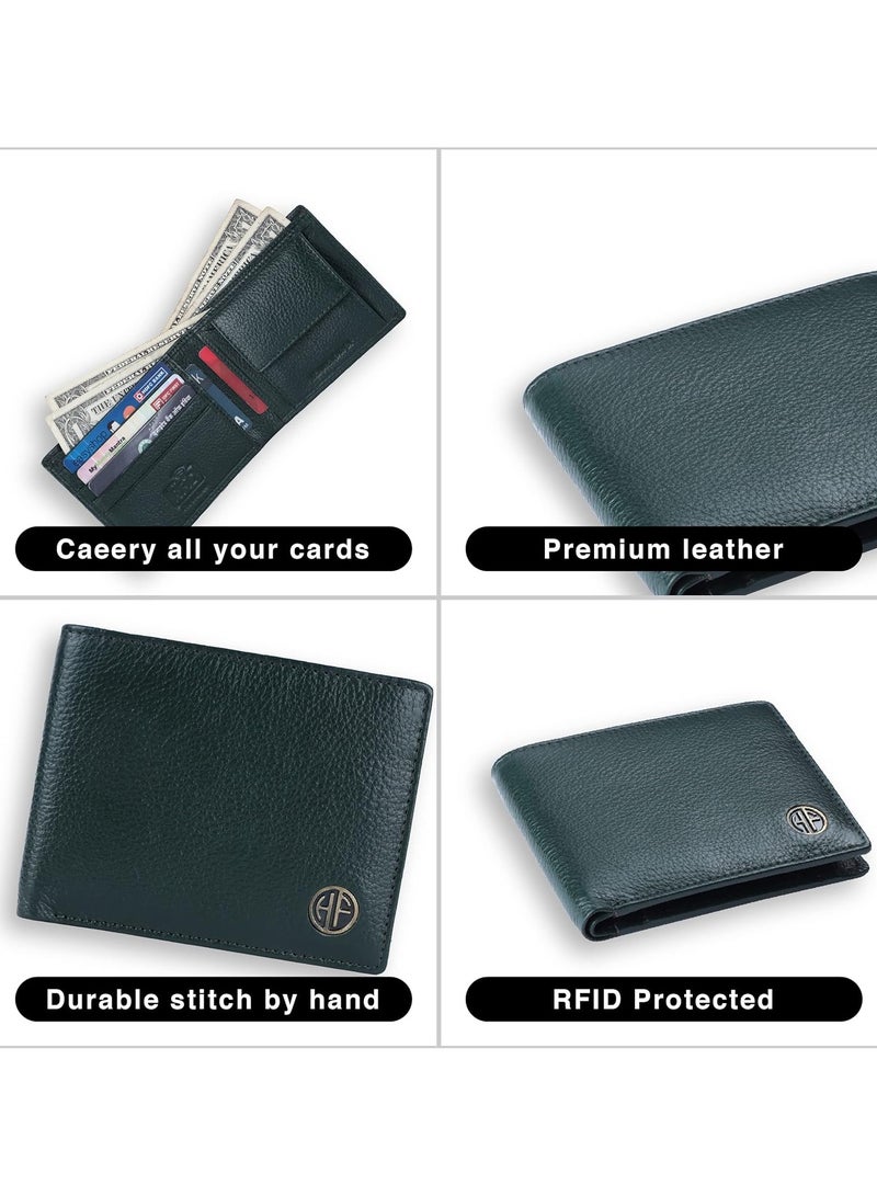 HAMMONDS FLYCATCHER Genuine Leather Wallet for Men RFID Protected Leather Money Purse BiFold Wallet   4 Card Slots  Coin Pocket  Hidden Pockets - Image 4
